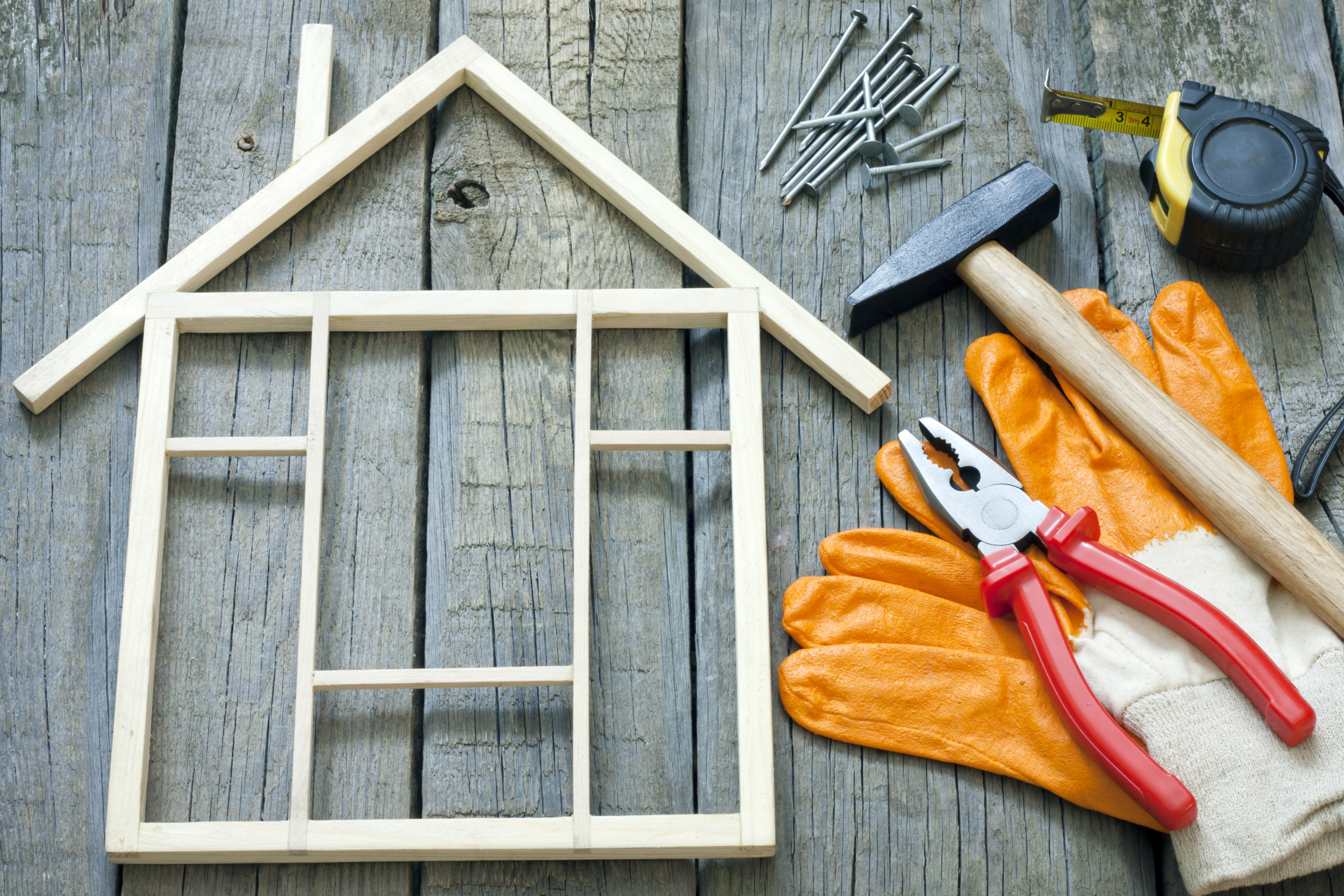 House construction renovation abstract background